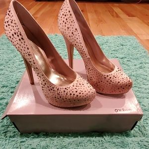 Bakers Taupe Platform Heels